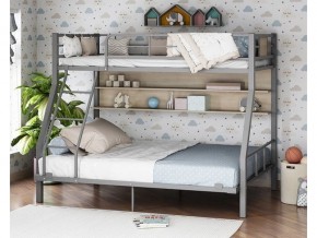 Двухъярусная кровать Гранада-1П 140 Серая в Сургуте - surgut.magazinmebel.ru | фото - изображение 1