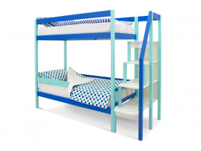 Двухъярусная кровать Svogen с бортиком мятно-синий в Сургуте - surgut.magazinmebel.ru | фото
