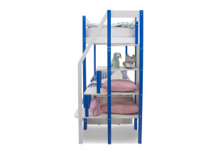Двухъярусная кровать Svogen с ящиками и бортиком сине-белый в Сургуте - surgut.magazinmebel.ru | фото - изображение 3