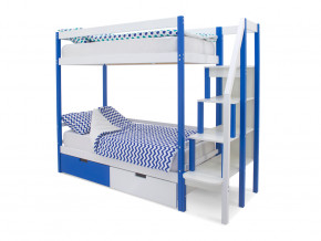 Двухъярусная кровать Svogen с ящиками сине-белый в Сургуте - surgut.magazinmebel.ru | фото
