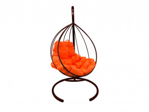 Кокон Капля без ротанга оранжевая подушка в Сургуте - surgut.magazinmebel.ru | фото - изображение 1