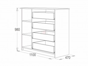 Комод 9 фант венге-млечный дуб в Сургуте - surgut.magazinmebel.ru | фото - изображение 2