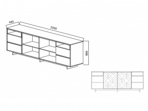 Комодино Moderno-2200 Ф2 в Сургуте - surgut.magazinmebel.ru | фото - изображение 4