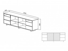 Комодино Moderno-2200 Ф4 в Сургуте - surgut.magazinmebel.ru | фото - изображение 4