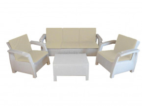 Комплект уличной мебели Yalta Premium Terrace Triple Set белый в Сургуте - surgut.magazinmebel.ru | фото