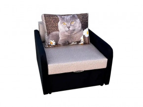 Кресло кровать Канзасик с подлокотниками кот с ромашками-2 в Сургуте - surgut.magazinmebel.ru | фото