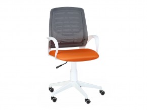 Кресло оператора Ирис white стандарт черный/оранжевый в Сургуте - surgut.magazinmebel.ru | фото