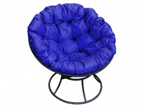 Кресло Папасан без ротанга синяя подушка в Сургуте - surgut.magazinmebel.ru | фото