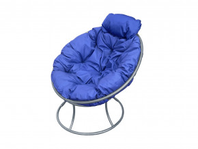 Кресло Папасан мини без ротанга синяя подушка в Сургуте - surgut.magazinmebel.ru | фото