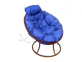 Кресло Папасан мини пружинка без ротанга синяя подушка в Сургуте - surgut.magazinmebel.ru | фото