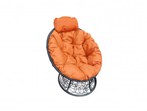 Кресло Папасан мини с ротангом оранжевая подушка в Сургуте - surgut.magazinmebel.ru | фото - изображение 1