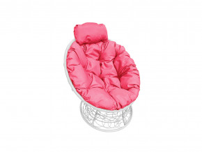 Кресло Папасан мини с ротангом розовая подушка в Сургуте - surgut.magazinmebel.ru | фото - изображение 1