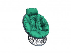 Кресло Папасан мини с ротангом зелёная подушка в Сургуте - surgut.magazinmebel.ru | фото