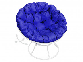 Кресло Папасан пружинка без ротанга синяя подушка в Сургуте - surgut.magazinmebel.ru | фото