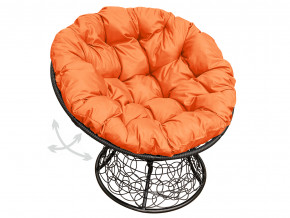 Кресло Папасан пружинка с ротангом оранжевая подушка в Сургуте - surgut.magazinmebel.ru | фото