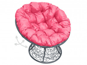 Кресло Папасан пружинка с ротангом розовая подушка в Сургуте - surgut.magazinmebel.ru | фото - изображение 1