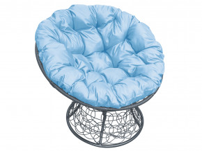 Кресло Папасан с ротангом голубая подушка в Сургуте - surgut.magazinmebel.ru | фото