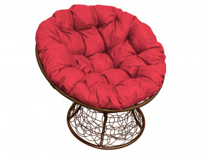 Кресло Папасан с ротангом красная подушка в Сургуте - surgut.magazinmebel.ru | фото