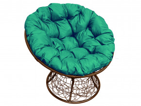 Кресло Папасан с ротангом зелёная подушка в Сургуте - surgut.magazinmebel.ru | фото - изображение 1