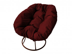 Кресло Пончик без ротанга бордовая подушка в Сургуте - surgut.magazinmebel.ru | фото - изображение 1