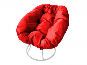 Кресло Пончик без ротанга красная подушка в Сургуте - surgut.magazinmebel.ru | фото