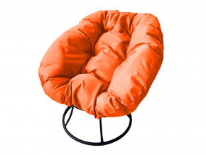 Кресло Пончик без ротанга оранжевая подушка в Сургуте - surgut.magazinmebel.ru | фото
