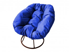 Кресло Пончик без ротанга синяя подушка в Сургуте - surgut.magazinmebel.ru | фото