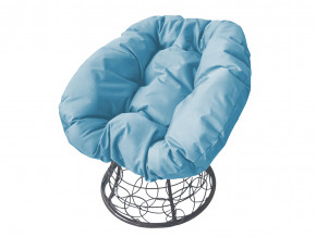 Кресло Пончик с ротангом голубая подушка в Сургуте - surgut.magazinmebel.ru | фото - изображение 1
