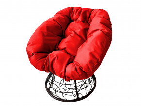 Кресло Пончик с ротангом красная подушка в Сургуте - surgut.magazinmebel.ru | фото - изображение 1