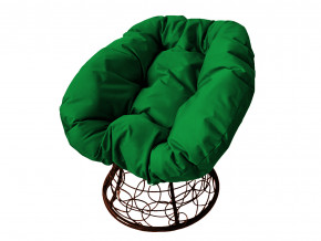Кресло Пончик с ротангом зелёная подушка в Сургуте - surgut.magazinmebel.ru | фото