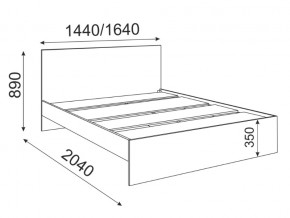 Кровать 1600 Осло модуль 4 с ящиками Дуб золото в Сургуте - surgut.magazinmebel.ru | фото - изображение 2