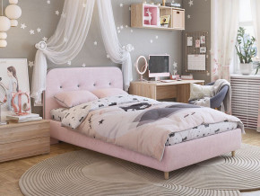 Кровать 900 Лео велюр нежно-розовый в Сургуте - surgut.magazinmebel.ru | фото - изображение 4