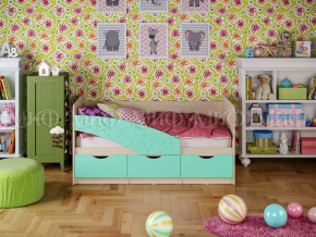 Кровать Бабочки 1600 Бирюза матовая в Сургуте - surgut.magazinmebel.ru | фото