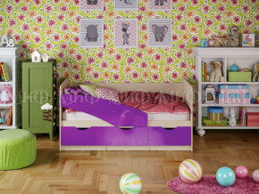 Кровать Бабочки 1600 Фиолетовый металлик в Сургуте - surgut.magazinmebel.ru | фото