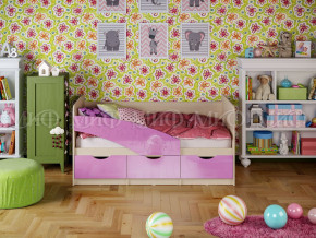 Кровать Бабочки 1600 Сиреневый металлик в Сургуте - surgut.magazinmebel.ru | фото - изображение 1