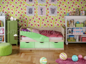 Кровать Бабочки 1800 Салатовый металлик в Сургуте - surgut.magazinmebel.ru | фото