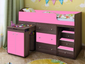 Кровать чердак Малыш 80х180 бодега-розовый в Сургуте - surgut.magazinmebel.ru | фото