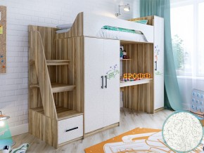 Кровать чердак Тея с пеналом с фасадом для рисования феритейл в Сургуте - surgut.magazinmebel.ru | фото
