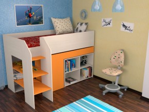 Кровать чердак Теремок 2 Оранжевый в Сургуте - surgut.magazinmebel.ru | фото - изображение 1