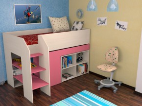 Кровать чердак Теремок 2 Розовый в Сургуте - surgut.magazinmebel.ru | фото