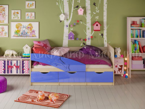 Кровать Дельфин 1600 Синий металлик в Сургуте - surgut.magazinmebel.ru | фото - изображение 1