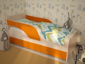 Кровать детская Максимка млечный дуб-оранж в Сургуте - surgut.magazinmebel.ru | фото