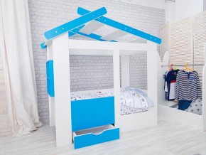 Кровать детская Теремок с ящиком лазурь в Сургуте - surgut.magazinmebel.ru | фото - изображение 1
