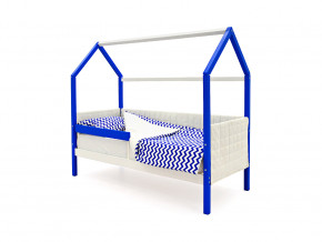 Кровать-домик мягкий Svogen с бортиком сине-белый в Сургуте - surgut.magazinmebel.ru | фото - изображение 1