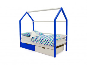 Кровать-домик Svogen с ящиками сине-белый в Сургуте - surgut.magazinmebel.ru | фото
