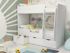 Кровать двухъярусная Малыш двойняшка белый в Сургуте - surgut.magazinmebel.ru | фото - изображение 1