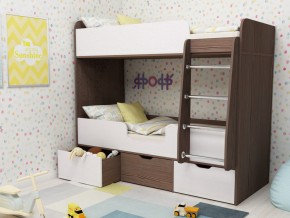 Кровать двухъярусная Малыш двойняшка бодега-белый в Сургуте - surgut.magazinmebel.ru | фото - изображение 1
