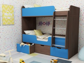Кровать двухъярусная Малыш двойняшка бодега-голубой в Сургуте - surgut.magazinmebel.ru | фото