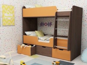 Кровать двухъярусная Малыш двойняшка бодега-оранжевый в Сургуте - surgut.magazinmebel.ru | фото
