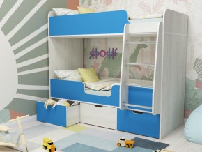Кровать двухъярусная Малыш двойняшка винтерберг-голубой в Сургуте - surgut.magazinmebel.ru | фото